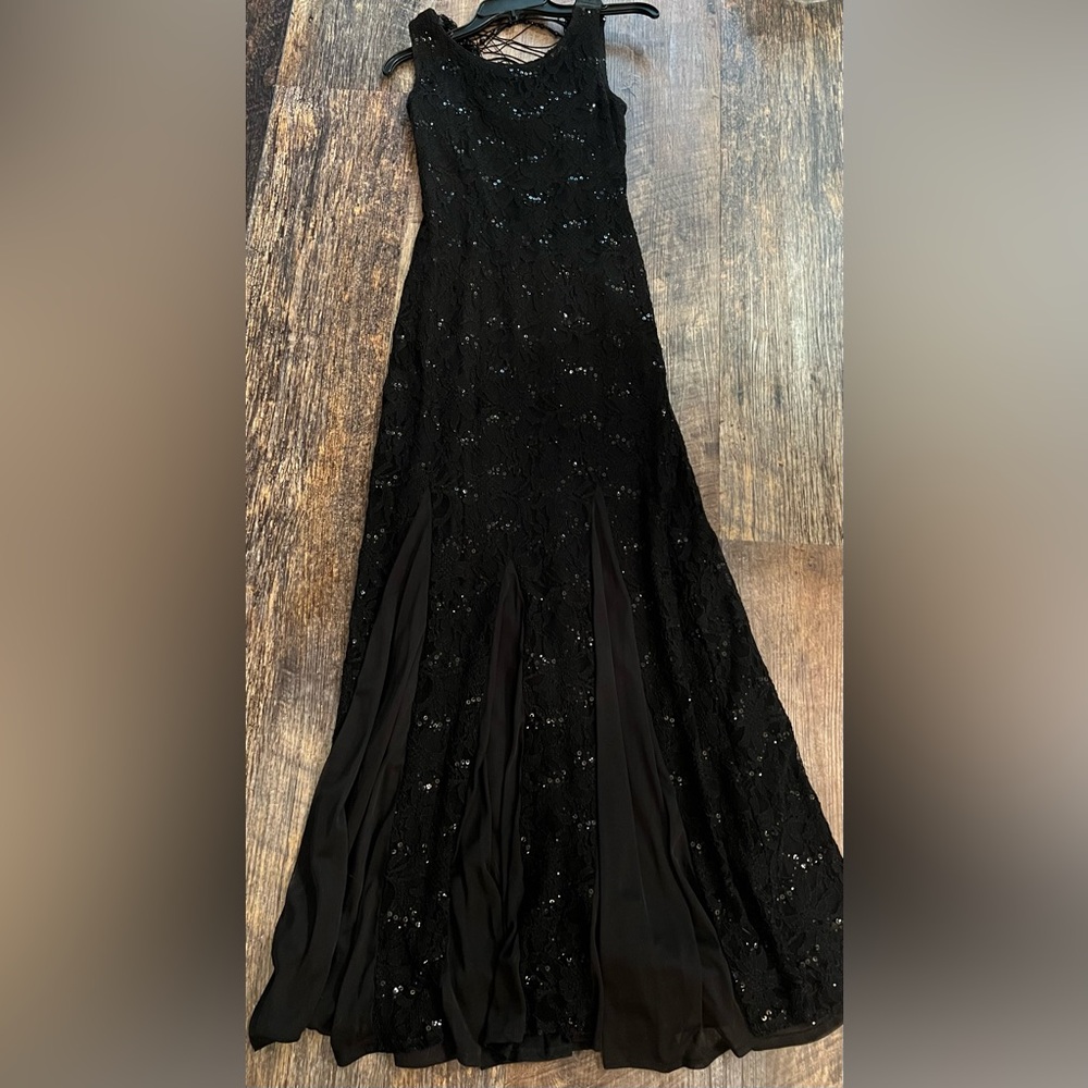 Jump Elegant Black Dress with Sequins